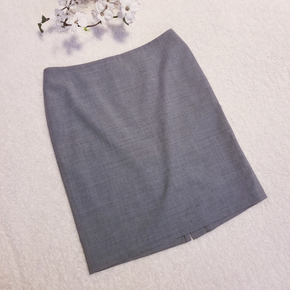 Talbots Gray Pencil Skirt 8 Petite